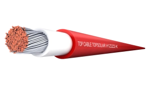 Pryžový solární kabel H1Z2Z2-K Topsolar® červená 1X4, 500m